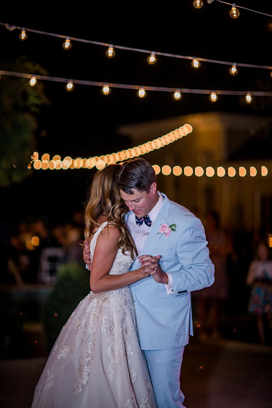 Bride and groom first dance at this East Ivy Mansion Wedding session by Knoxville Wedding Photographer, Amanda May Photos.