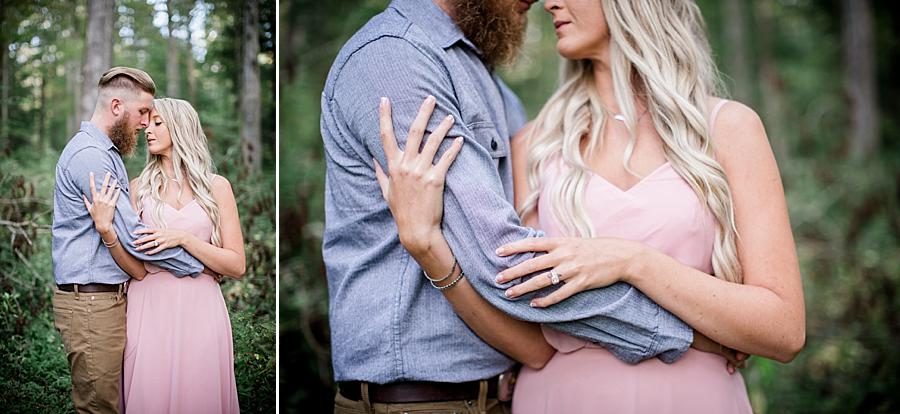 Holding each other at this Townsend Anniversary session by Knoxville Wedding Photographer, Amanda May Photos.
