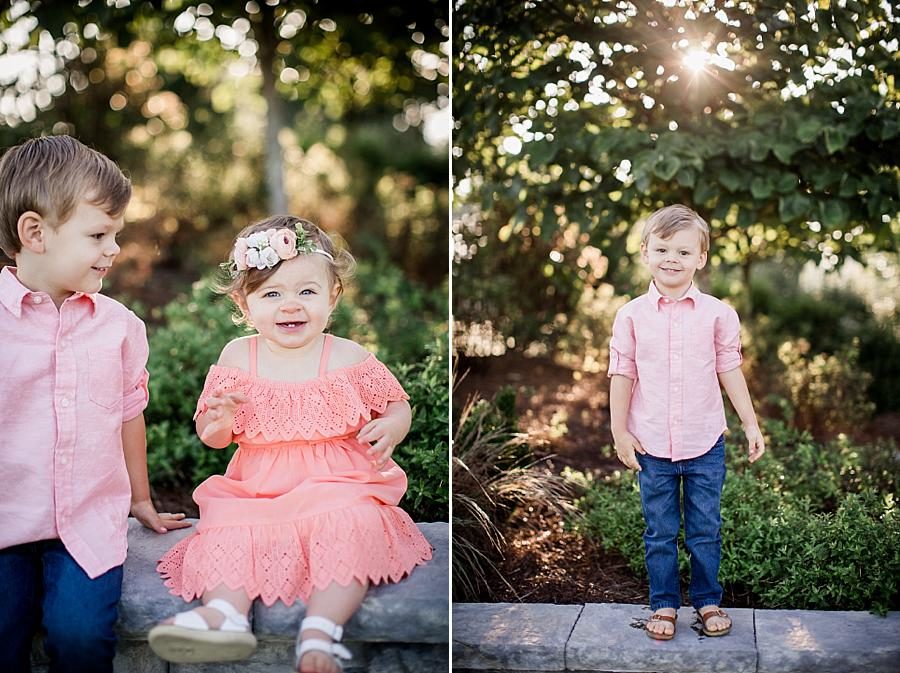 Just the kids at this Shelby Bottoms Park family session by Knoxville Wedding Photographer, Amanda May Photos.