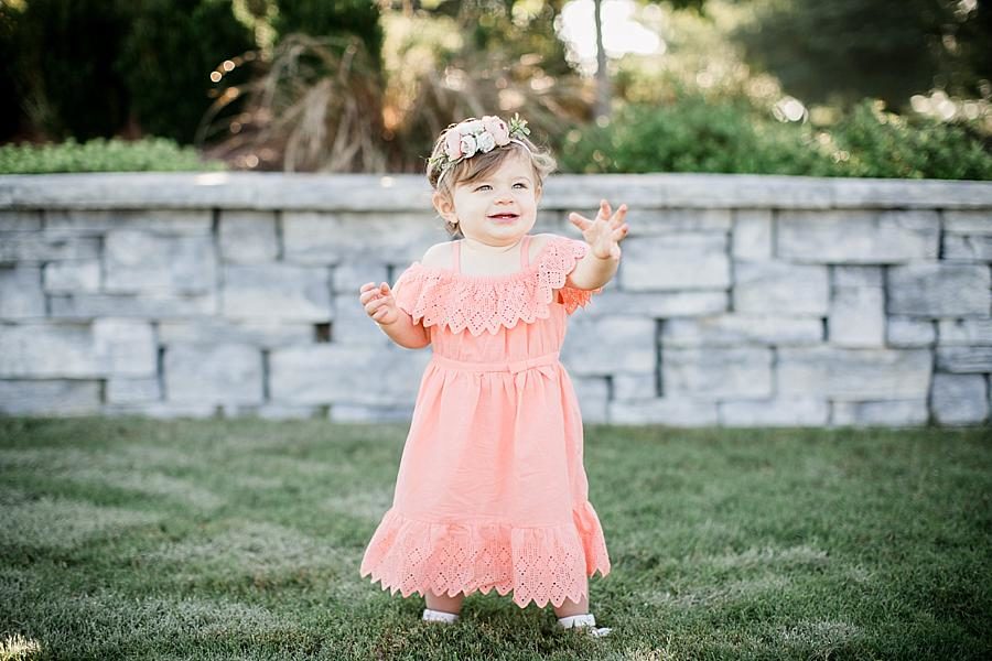 Pink lace at this Shelby Bottoms Park family session by Knoxville Wedding Photographer, Amanda May Photos.