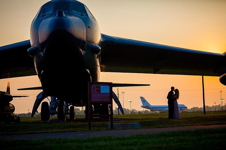 Sunset at this Air Force Engagement Session by Knoxville Wedding Photographer, Amanda May Photos.