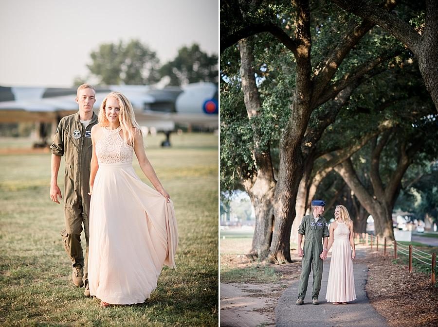 Cypress trees at this Air Force Engagement Session by Knoxville Wedding Photographer, Amanda May Photos.