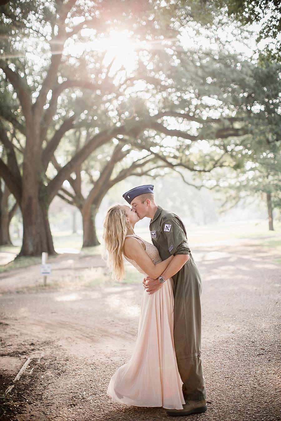 Gravel path at this Air Force Engagement Session by Knoxville Wedding Photographer, Amanda May Photos.