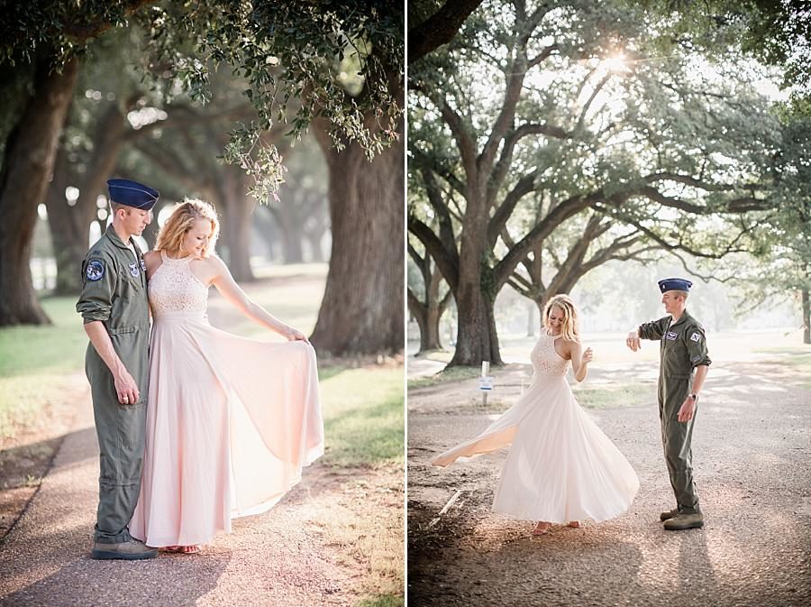 Pretty twirls at this Air Force Engagement Session by Knoxville Wedding Photographer, Amanda May Photos.