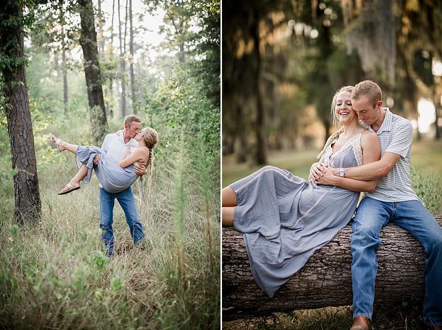Princess hold at this Air Force Engagement Session by Knoxville Wedding Photographer, Amanda May Photos.