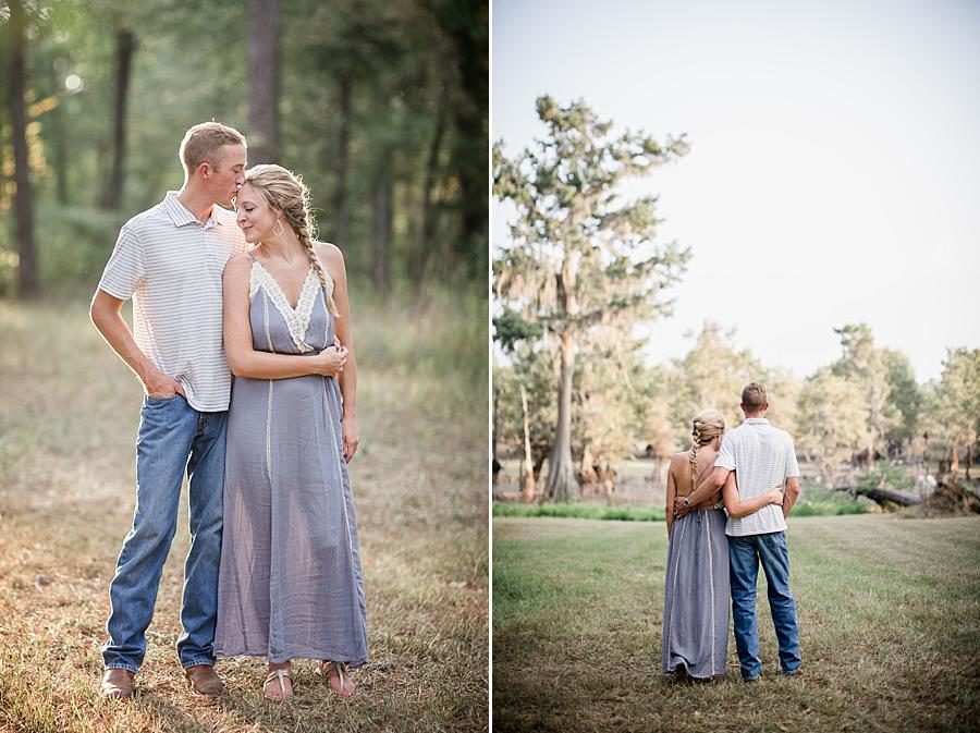 Forehead kisses at this Air Force Engagement Session by Knoxville Wedding Photographer, Amanda May Photos.