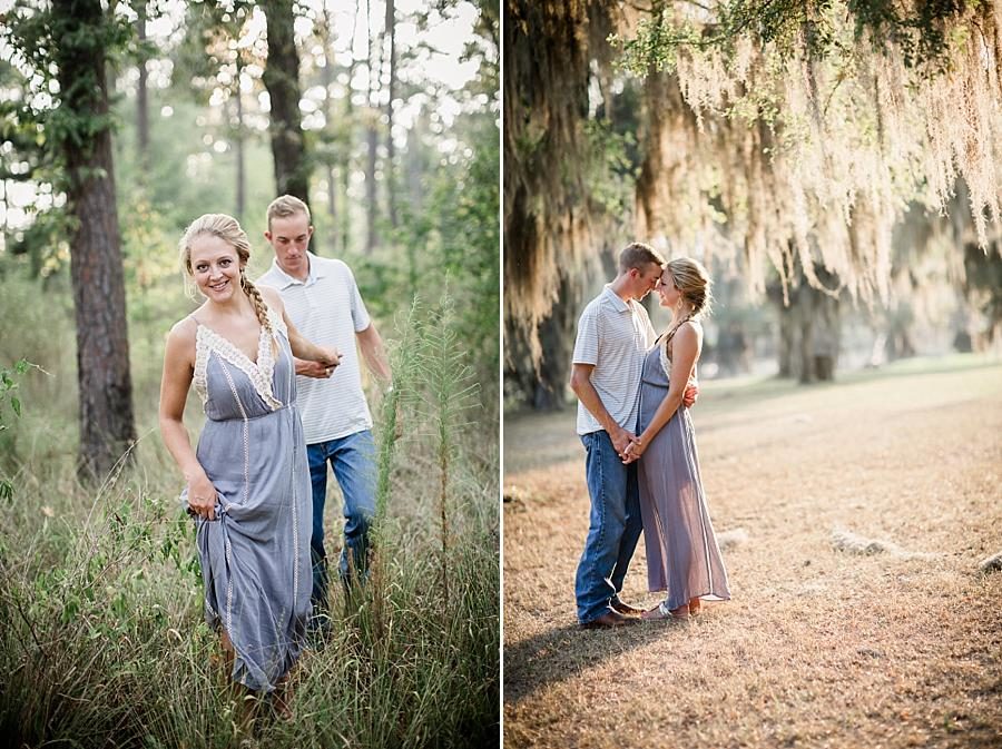 Leading her fiance at this Air Force Engagement Session by Knoxville Wedding Photographer, Amanda May Photos.