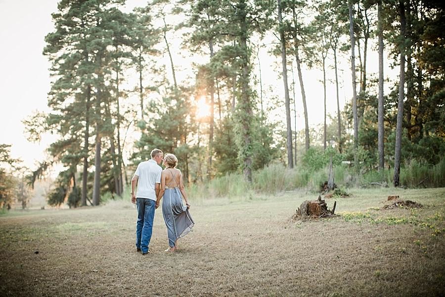 Walking in the park at this Air Force Engagement Session by Knoxville Wedding Photographer, Amanda May Photos.