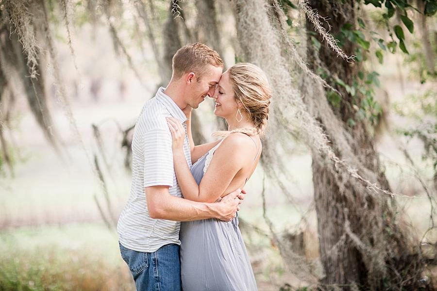 Nose to nose at this Air Force Engagement Session by Knoxville Wedding Photographer, Amanda May Photos.