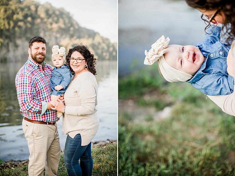 Smiling baby at this Melton Hill Park 1 by Knoxville Wedding Photographer, Amanda May Photos.