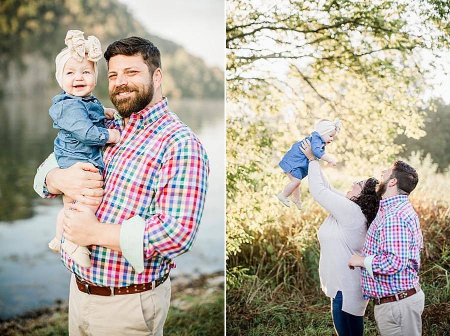 Sunrise session at this Melton Hill Park 1 by Knoxville Wedding Photographer, Amanda May Photos.