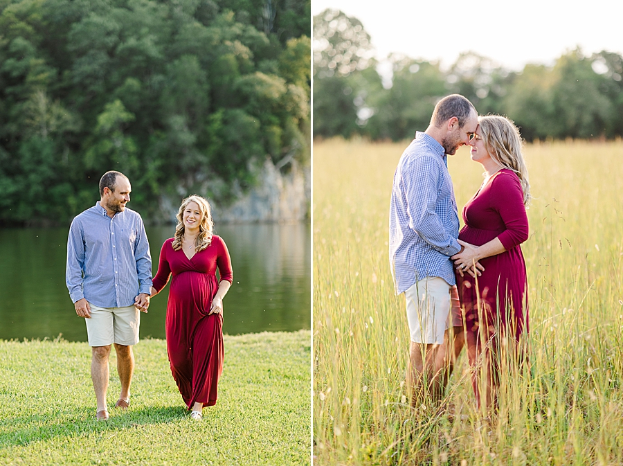golden hour at this melton hill maternity