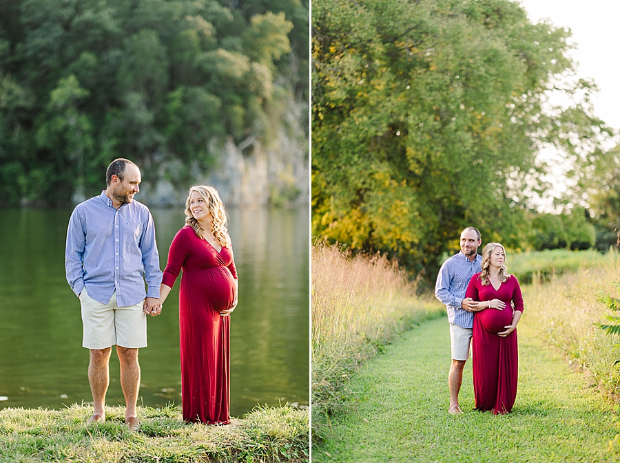 red maternity dress at this melton hill maternity