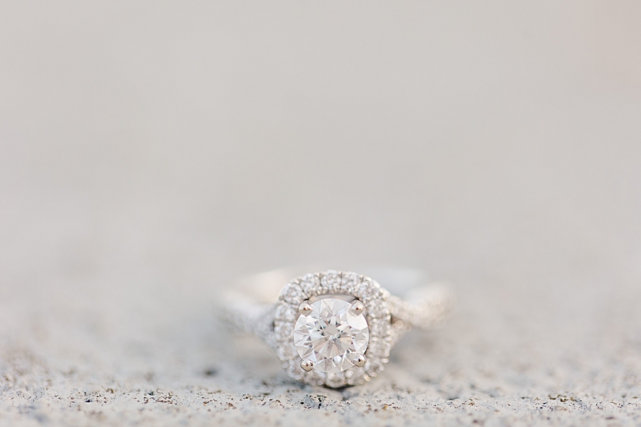 round engagement ring at melton hill park