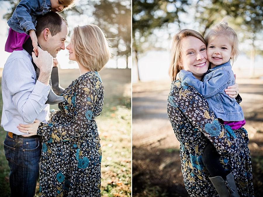 Nose to nose at this concord park family session by Knoxville Wedding Photographer, Amanda May Photos.