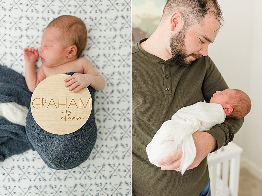 name tag at this newborn session