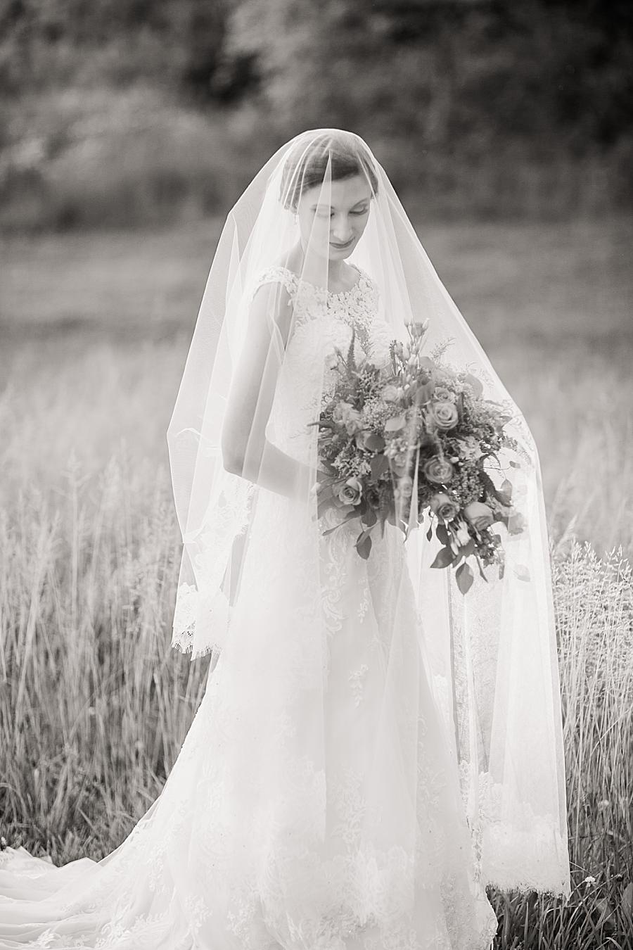 Blusher at this Ramble Creek Bridal session by Knoxville Wedding Photographer, Amanda May Photos.