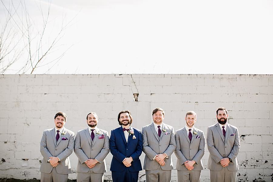 Groomsmen at this Relix Theater Wedding by Knoxville Wedding Photographer, Amanda May Photos.