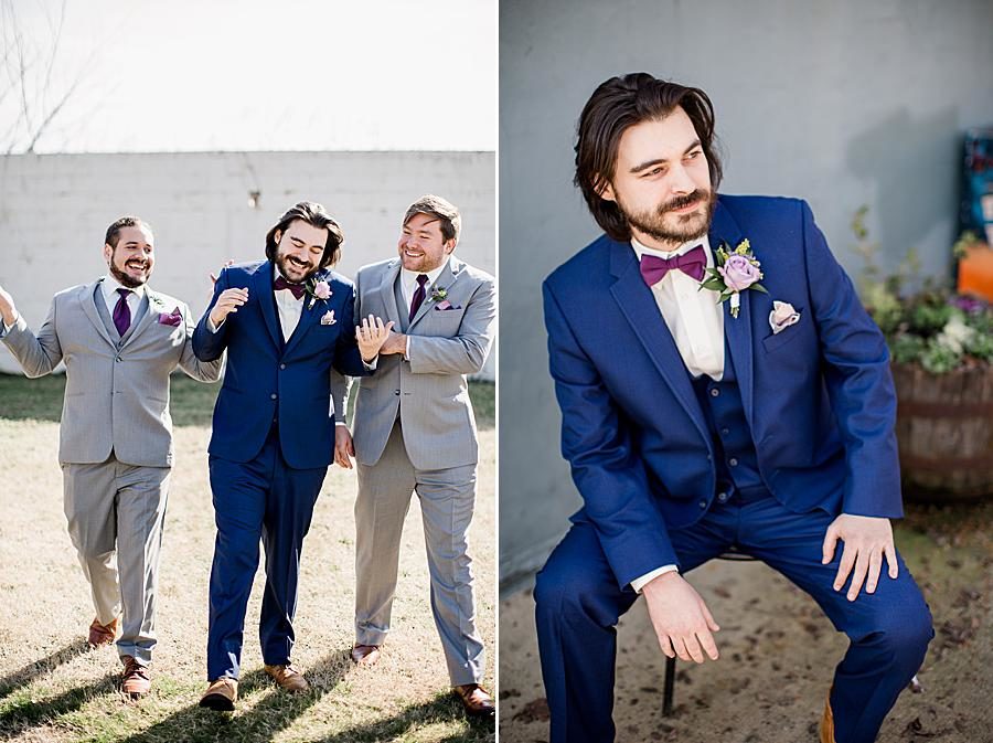 Messing around at this Relix Theater Wedding by Knoxville Wedding Photographer, Amanda May Photos.