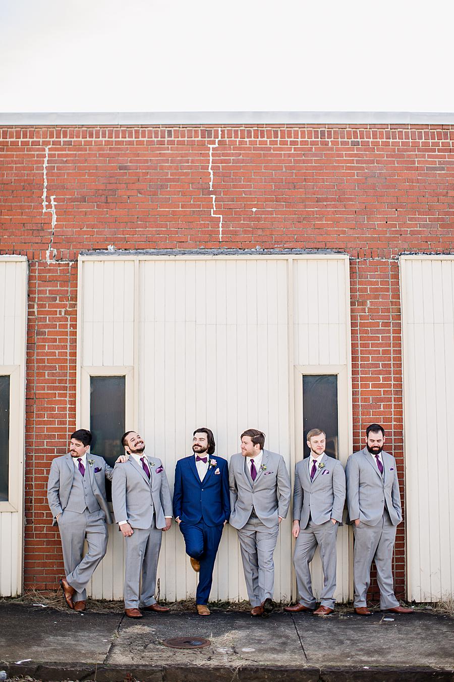Brick wall at this Relix Theater Wedding by Knoxville Wedding Photographer, Amanda May Photos.