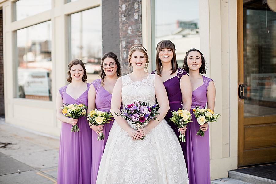 The girls at this Relix Theater Wedding by Knoxville Wedding Photographer, Amanda May Photos.