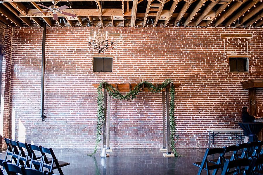 Wedding arch at this Relix Theater Wedding by Knoxville Wedding Photographer, Amanda May Photos.