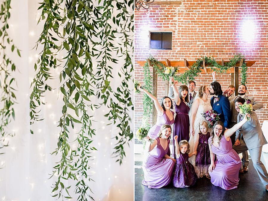 Bridal party at this Relix Theater Wedding by Knoxville Wedding Photographer, Amanda May Photos.