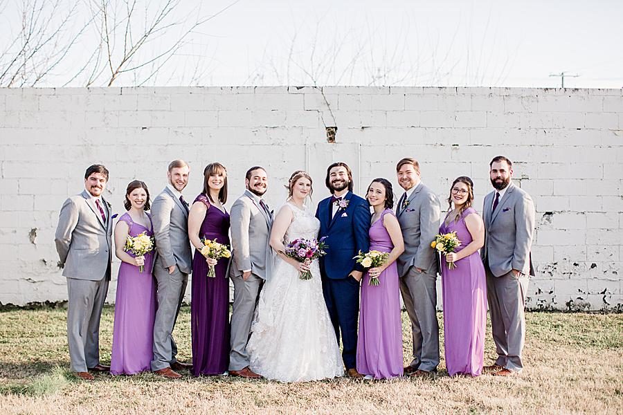 Outside at this Relix Theater Wedding by Knoxville Wedding Photographer, Amanda May Photos.