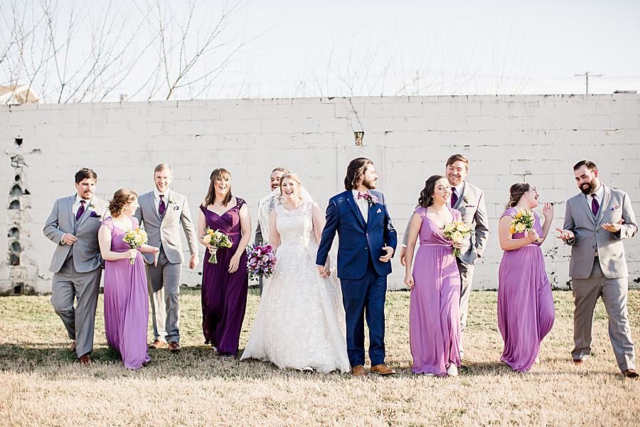 Strolling at this Relix Theater Wedding by Knoxville Wedding Photographer, Amanda May Photos.