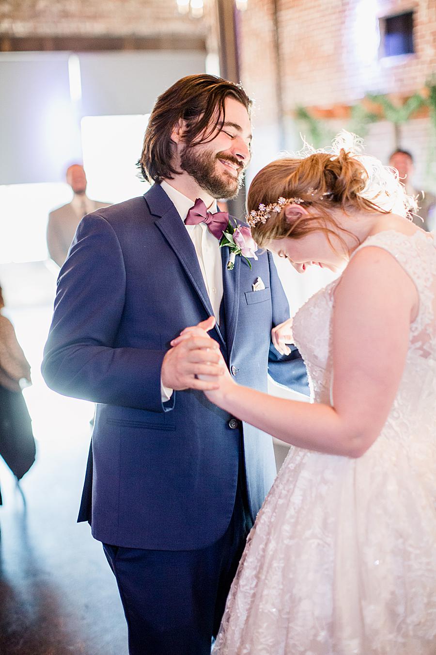 Happily married at this Relix Theater Wedding by Knoxville Wedding Photographer, Amanda May Photos.