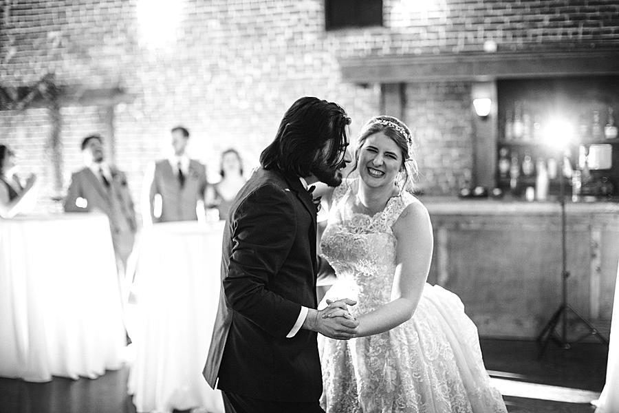 So happy together at this Relix Theater Wedding by Knoxville Wedding Photographer, Amanda May Photos.