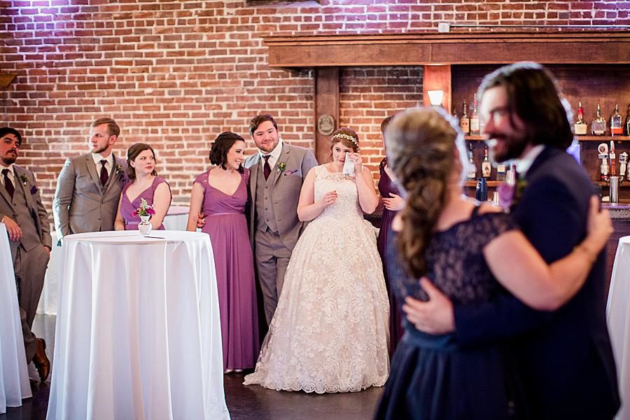 Tears at this Relix Theater Wedding by Knoxville Wedding Photographer, Amanda May Photos.