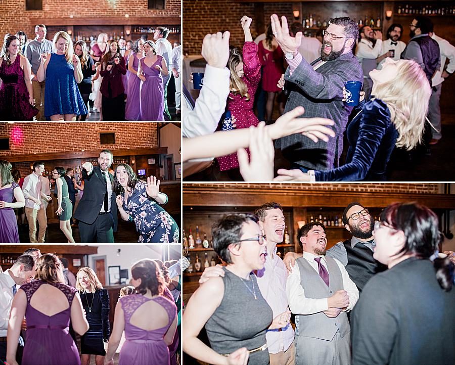 Reception collage at this Relix Theater Wedding by Knoxville Wedding Photographer, Amanda May Photos.