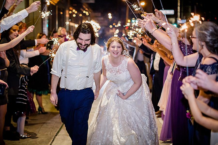 Exit at this Relix Theater Wedding by Knoxville Wedding Photographer, Amanda May Photos.