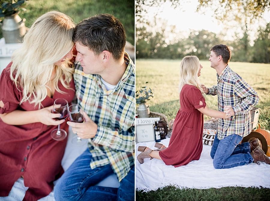 Toasting with wine at this Spout Springs Vineyard Family Session by Knoxville Wedding Photographer, Amanda May Photos.