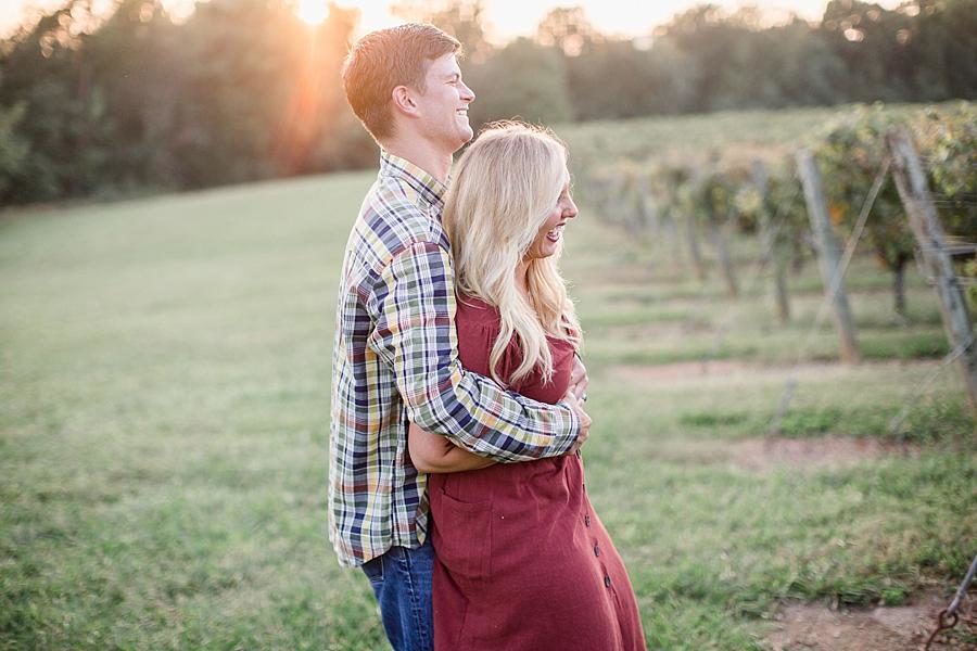 Laughing at this Spout Springs Vineyard Family Session by Knoxville Wedding Photographer, Amanda May Photos.