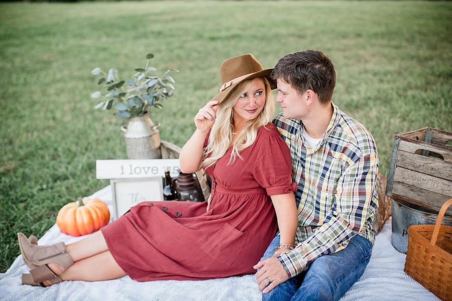 I love us sign at this Spout Springs Vineyard Family Session by Knoxville Wedding Photographer, Amanda May Photos.