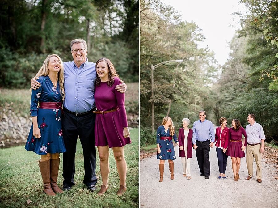 Dad and daughters at this Norris Dam Family Session by Knoxville Wedding Photographer, Amanda May Photos.