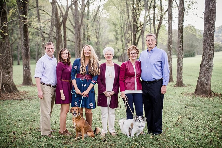 With the puppies at this Norris Dam Family Session by Knoxville Wedding Photographer, Amanda May Photos.