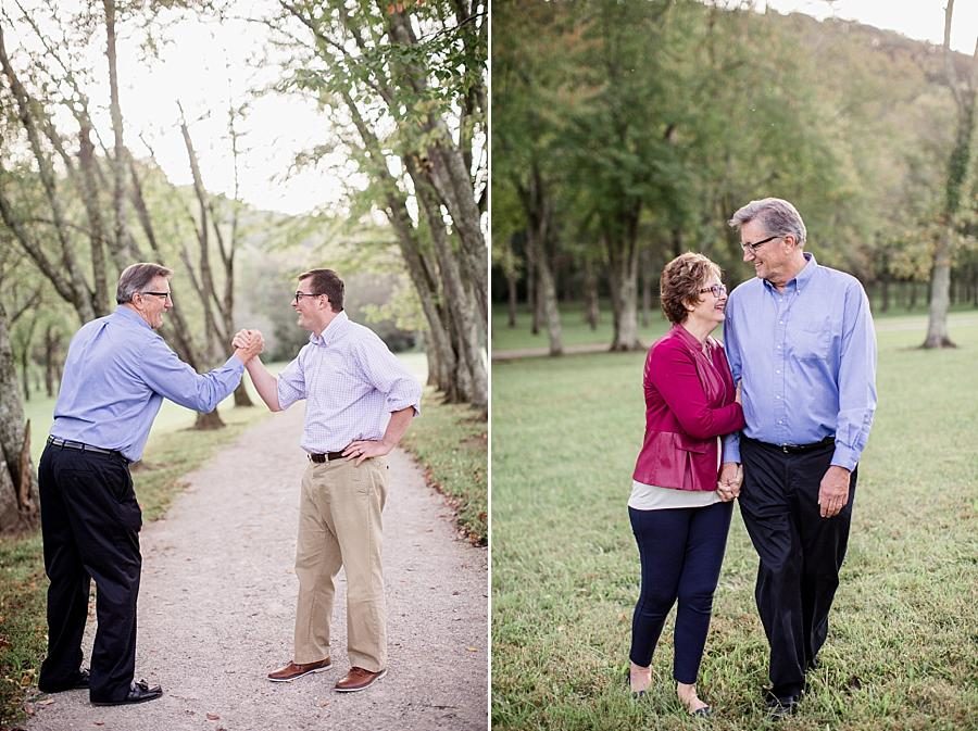 Arm wrestling at this Norris Dam Family Session by Knoxville Wedding Photographer, Amanda May Photos.