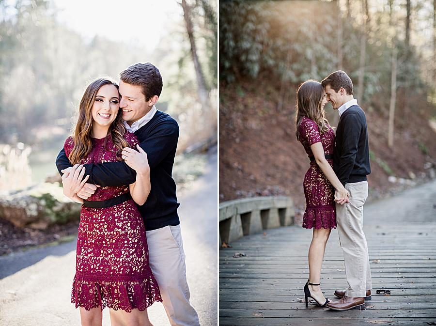 Wooden bridge at this Smoky Mountain Engagement by Knoxville Wedding Photographer, Amanda May Photos.