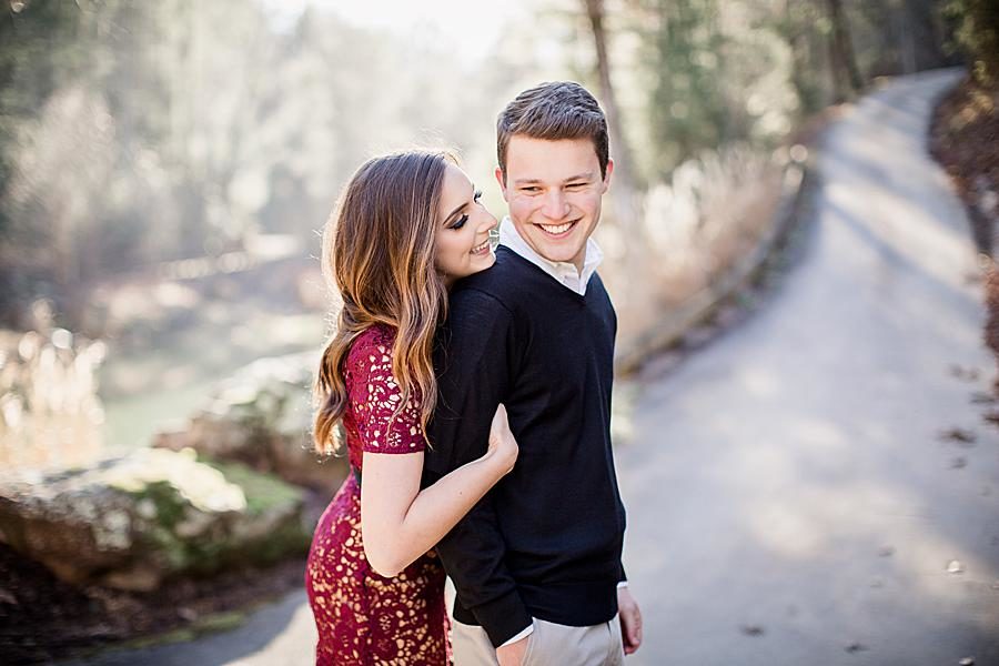 Black sweater at this Smoky Mountain Engagement by Knoxville Wedding Photographer, Amanda May Photos.