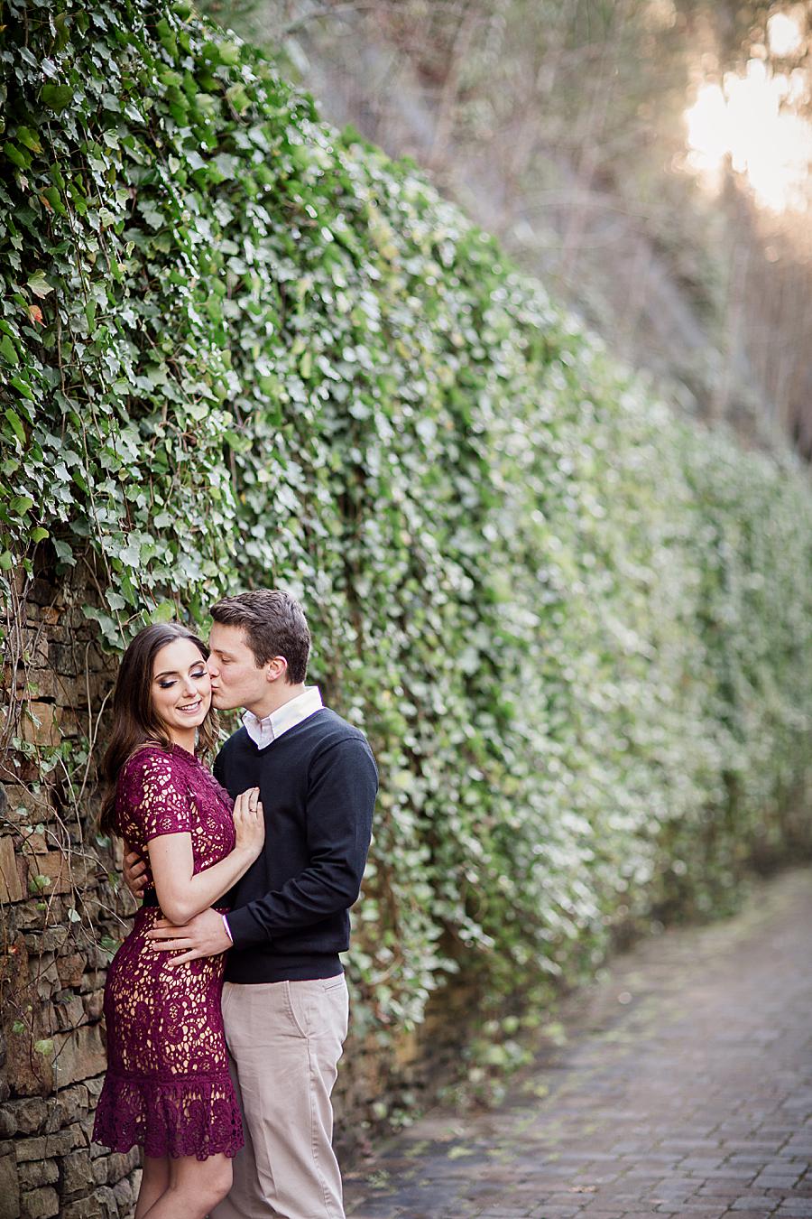 Ivy wall at this Smoky Mountain Engagement by Knoxville Wedding Photographer, Amanda May Photos.