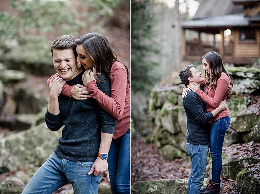 Playful at this Smoky Mountain Engagement by Knoxville Wedding Photographer, Amanda May Photos.