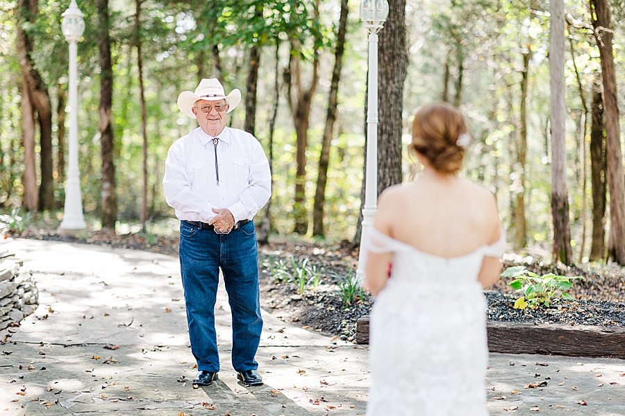 grandfather's reaction at this stone gate farm wedding