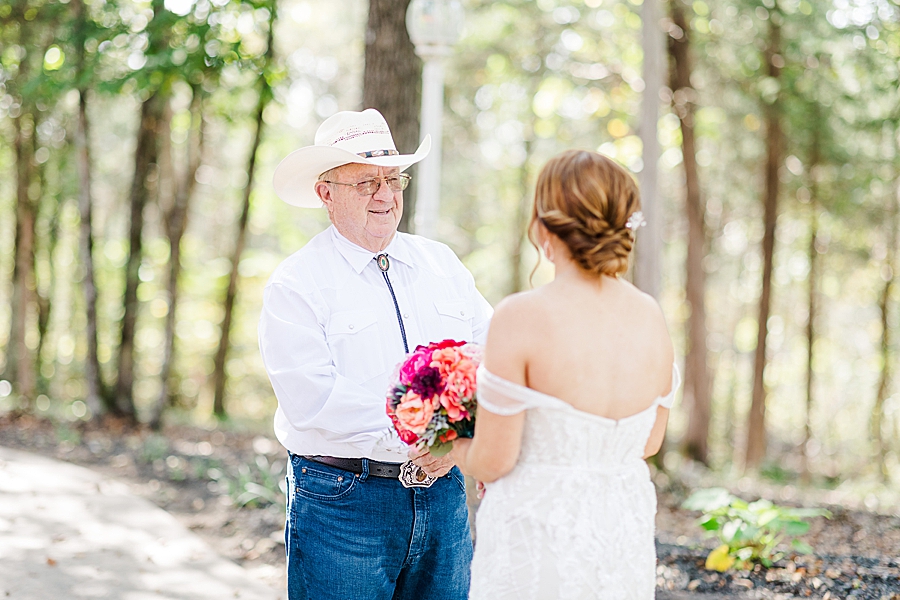 cowboy hat at this stone gate farm wedding