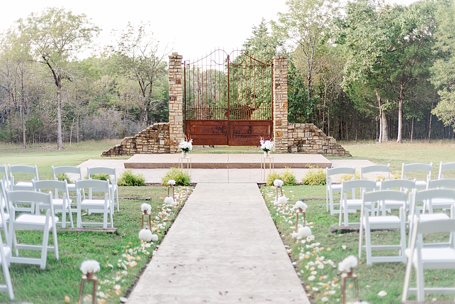 ceremony site at this stone gate farm wedding