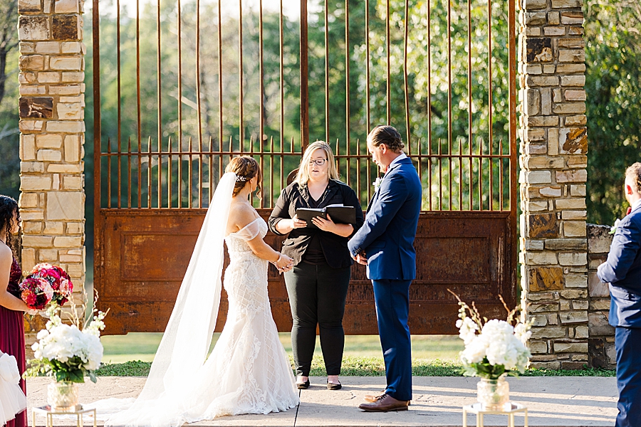 vows at this stone gate farm wedding
