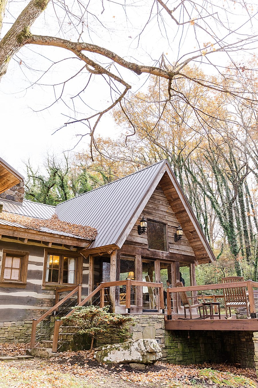cabin in the woods at this strawberry creek wedding
