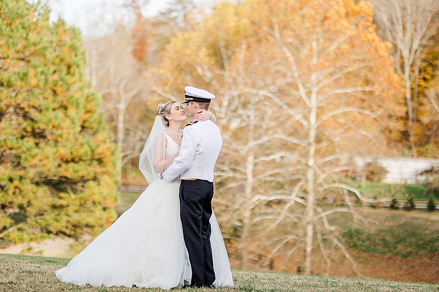couple kissing at this strawberry creek wedding
